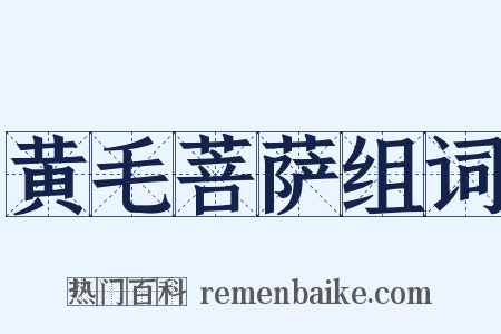 黄毛菩萨组词是什么意思的图片